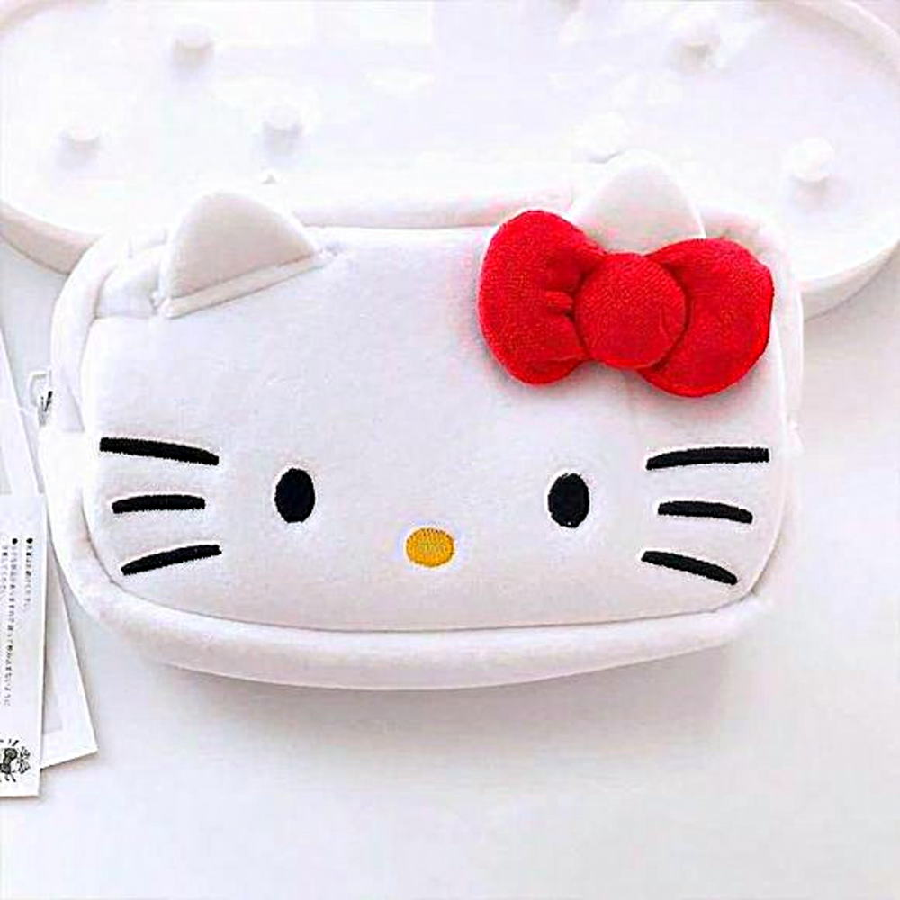 Cute Kitty Cosmetic Bag Cartoon Makeup Bag for Girls hello kitty‎ pouch kids new